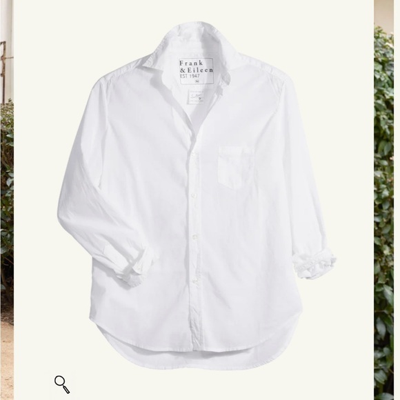 Frank and Eileen relaxed “Eileen” featherweight White Button Up shirt blouse XS - Picture 3 of 9